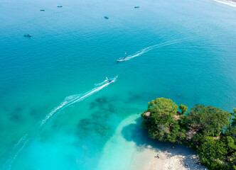 Blue atmosfer incredible view of the sea