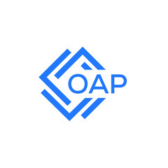 Obraz premium OAP technology letter logo design on white background. OAP creative initials technology letter logo concept. OAP technology letter design. 