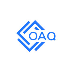 Obraz premium OAQ technology letter logo design on white background. OAQ creative initials technology letter logo concept. OAQ technology letter design. 