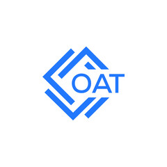 Obraz premium OAT technology letter logo design on white background. OAT creative initials technology letter logo concept. OAT technology letter design. 