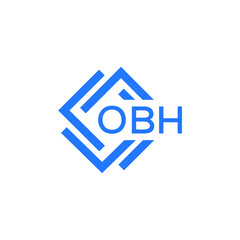OBH technology letter logo design on white  background. OBH creative initials technology letter logo concept. OBH technology letter design.
