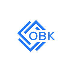 OBK technology letter logo design on white  background. OBK creative initials technology letter logo concept. OBK technology letter design.
