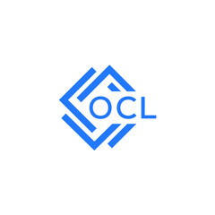 OCL technology letter logo design on white  background. OCL creative initials technology letter logo concept. OCL technology letter design.
