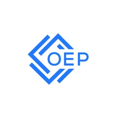 Deurstickers OEP technology letter logo design on white  background. OEP creative initials technology letter logo concept. OEP technology letter design.  © Faisal