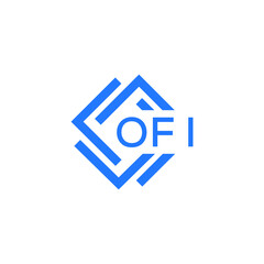 OFI technology letter logo design on white  background. OFI creative initials technology letter logo concept. OFI technology letter design.