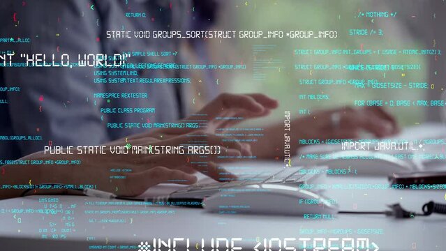 Conceptual programming and coding of future software . 3D render computer graphic .