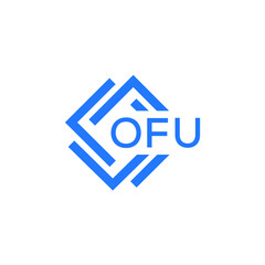 OFU technology letter logo design on white  background. OFU creative initials technology letter logo concept. OFU technology letter design.