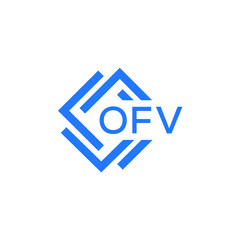 OFV technology letter logo design on white  background. OFV creative initials technology letter logo concept. OFV technology letter design.