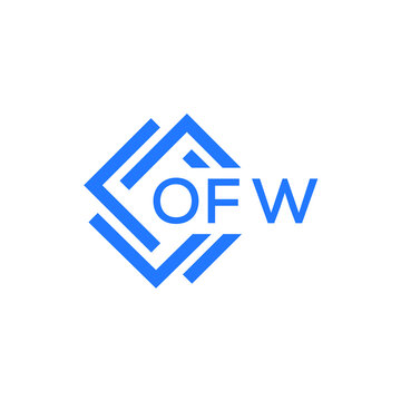 OFW technology letter logo design on white  background. OFW creative initials technology letter logo concept. OFW technology letter design.