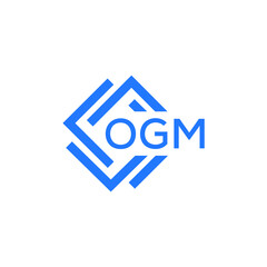 OGM technology letter logo design on white  background. OGM creative initials technology letter logo concept. OGM technology letter design.