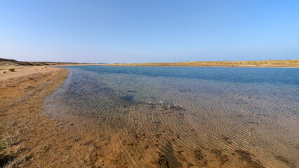 Estuary of the Orne river in Normandy coast