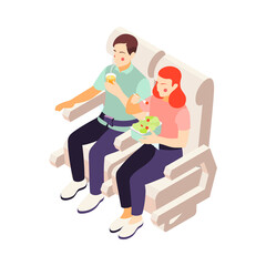 Eating In Cinema Composition