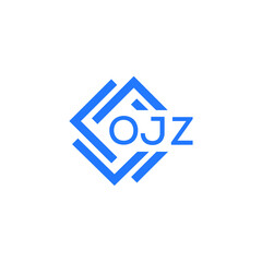 OJZ technology letter logo design on white  background. OJZ creative initials technology letter logo concept. OJZ technology letter design.
