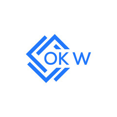 OKW technology letter logo design on white  background. OKW creative initials technology letter logo concept. OKW technology letter design.
