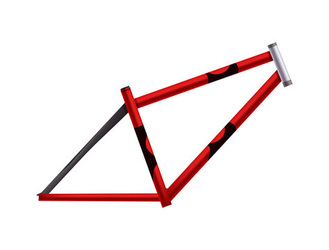 Realistic Bicycle Frame Composition
