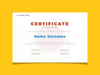 Minimalist modern certificate template