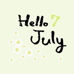 안녕 칠월 _ 캘리그라피