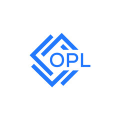 OPL technology letter logo design on white  background. OPL creative initials technology letter logo concept. OPL technology letter design.
