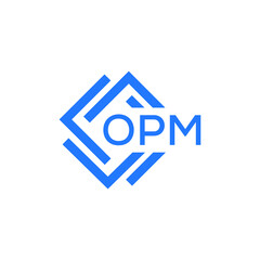 OPM technology letter logo design on white  background. OPM creative initials technology letter logo concept. OPM technology letter design.
