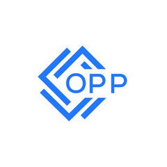 OPP technology letter logo design on white  background. OPP creative initials technology letter logo concept. OPP technology letter design.
