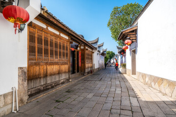 Ancient streets and alleys and old houses in Fuzhou