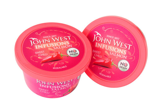 John West infusions sweet chilli flavour no drain salmon fish in a resealable pack