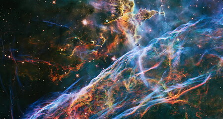 planets, stars and galaxies in outer space showing the beauty of space exploration. Elements...