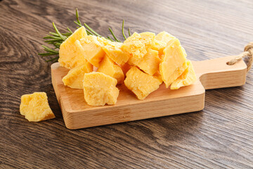 Pieces of delicous parmesan cheese