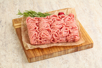 Raw beef minced meat for cooking