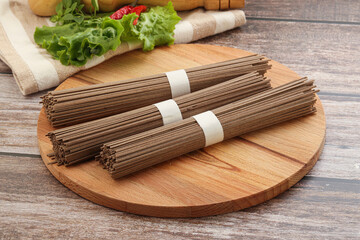 Raw soba noodles - Asian cuisine