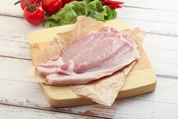 Raw pork steak for grill