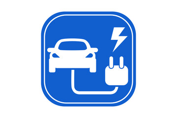 Charging station sign for electric vehicles or cars