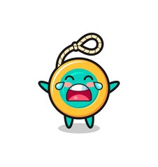 the illustration of crying yoyo cute baby