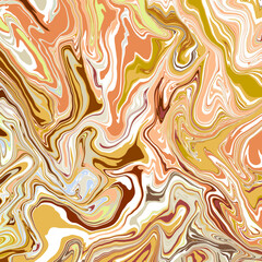 Multicolor marble slab design with dynamic interlaced curved lines in light warm pastel delicate colors