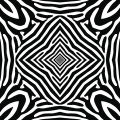 Black-White Stripes Lines Motifs Pattern Inspired by Zebra. Decoration for Interior, Exterior, Carpet, Textile, Garment, Cloth, Silk, Tile, Plastic, Paper, Wrapping, Wallpaper, Pillow, Background, Ect