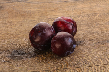 Ripe and sweet purple plum