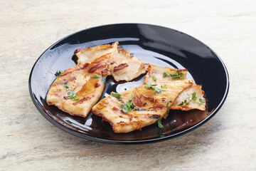 Grilled squid with unagi sauce