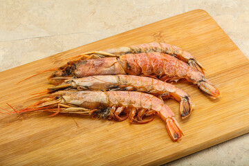 Tasty big Langoustine over the board