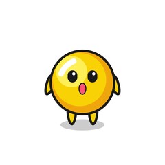 the amazed expression of the egg yolk cartoon