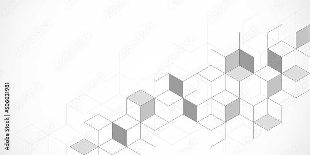 Aufkleber The graphic design element and abstract geometric background with isometric vector blocks