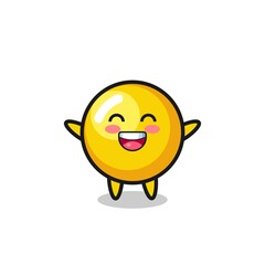 happy baby egg yolk cartoon character
