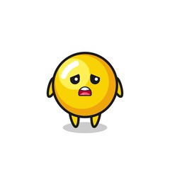 disappointed expression of the egg yolk cartoon