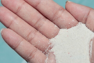 flaky palm from powder detergent