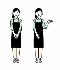 案内をする女性店員