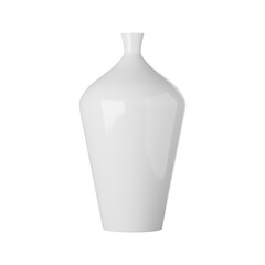 White ceramic vase isolated on white background, 3d rendering