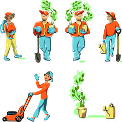 employees who are engaged in the improvement of house territories.