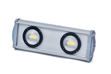 Outdoor LED lamp on white insulated background