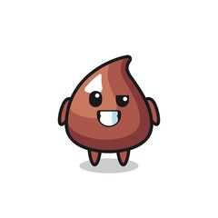 cute choco chip mascot with an optimistic face