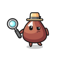 choco chip detective character is analyzing a case
