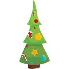 christmas tree on white background